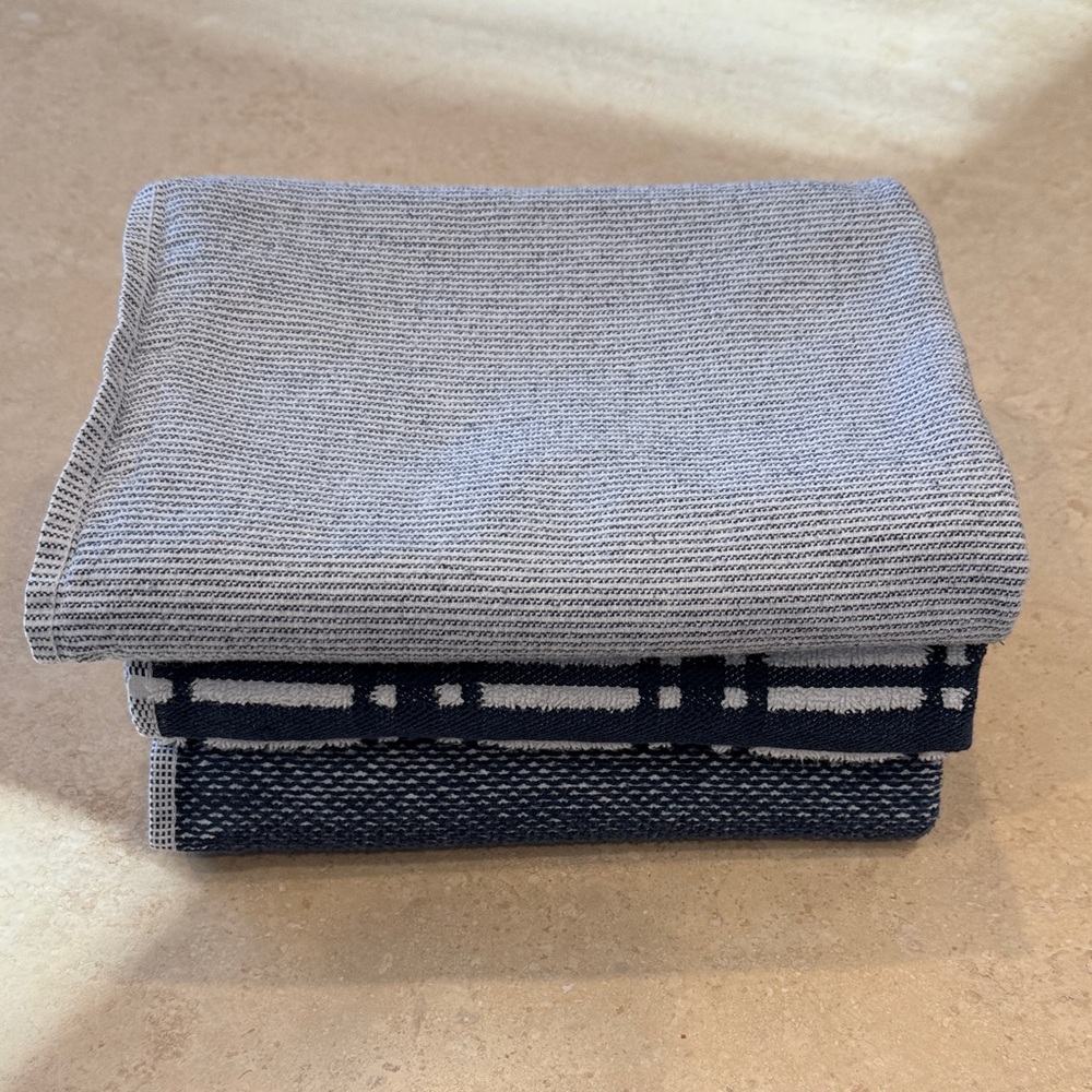 Williams Sonoma Super-Absorbent Towels Set of 3, Navy Blue